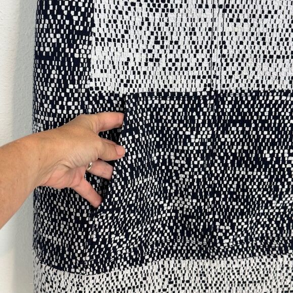 10 Crosby Derek Lam Navy White Shift Dress 0 - Picture 3 of 10